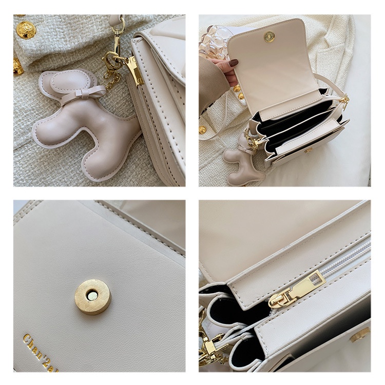 Túi xách nữ đeo chéo thời trang nhiều ngăn hàng Quảng Châu kèm móc khóa cao cấp  3N- 61717