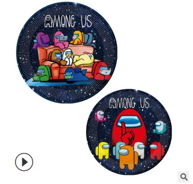 Bộ Dụng Cụ Bàn Ăn Phong Cách Trò Chơi Among Us Cho Bé