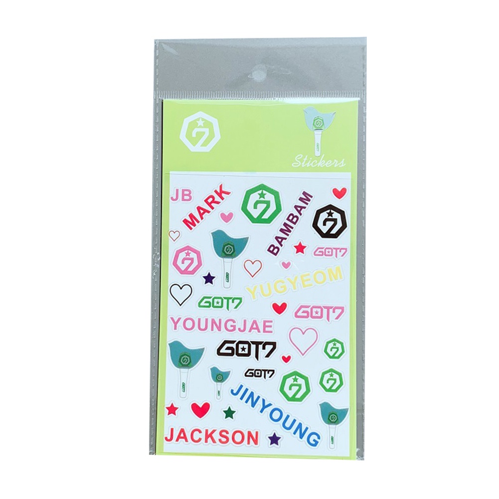 Miếng dán trang trí nhật ký/album ảnh hình nhóm nhạc Kpop BTS/Black pink/Twice bằng PVC DIY