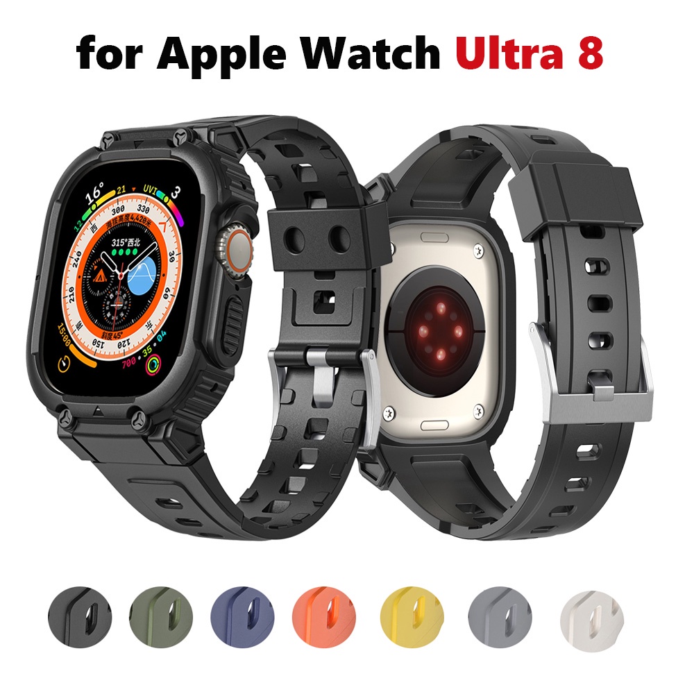 Dây Đeo Thể Thao Kèm Khung Bảo Vệ Cho Apple Watch Ultra Band 49mm iWatch Series 8 41mm 45mm