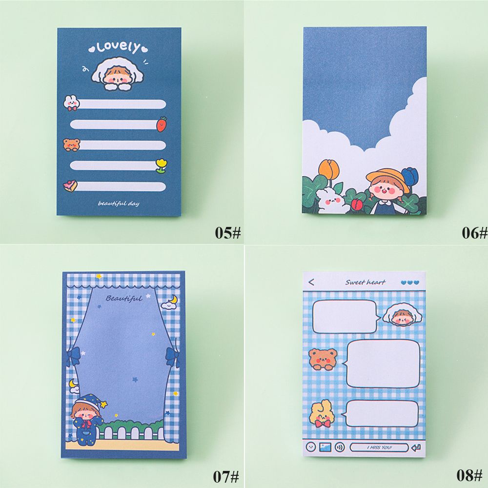 Set 80 tờ giấy ghi chú hình chú gấu hoạt hình đáng yêu