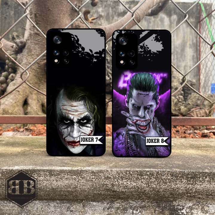 Ốp lưng kính cường lực Xiaomi Redmi Note 11 5G / Poco M4 Pro hình joker bao ngầu