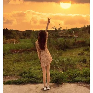 Đầm hoa đuôi cá dây rút có bigsize