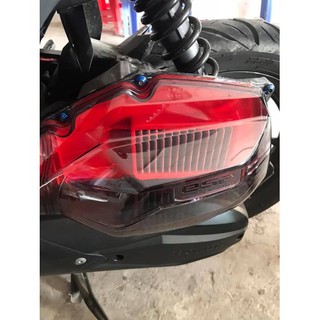 Ốp pô E trong suốt + Lọc gió thép tái sử dụng + 5 Ốc GR5 Click Vario AB 2016-2019 SH mode PCX đời củ - Vindecal BD