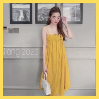 Thời trang nữ [FREESHIP❤️] Váy Đũi 2 Dây Chun Ngực Cực Hit Hot