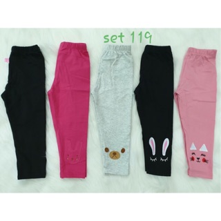 Combo 5 quần thun ôm-legging cho bé 8-25kg