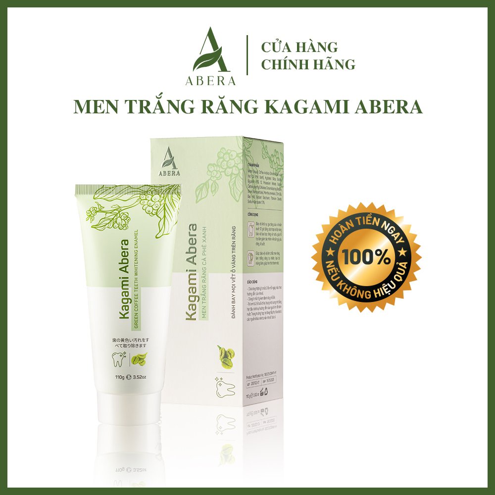 Men trắng răng Kagami Abera 110g - Xử lý ngay mọi vết ố vàng, mảng bám, cao răng hiệu quả