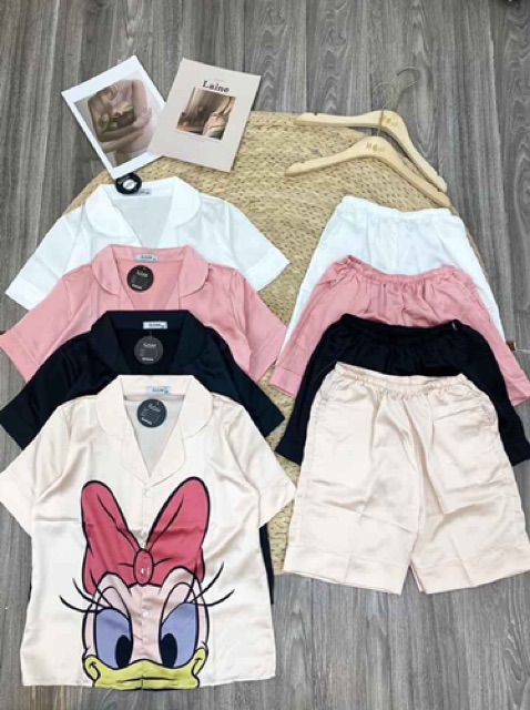 [FREESHIP - GIẢM 10K] Bộ đồ lụa satin áo cộc quần ngố | BigBuy360 - bigbuy360.vn