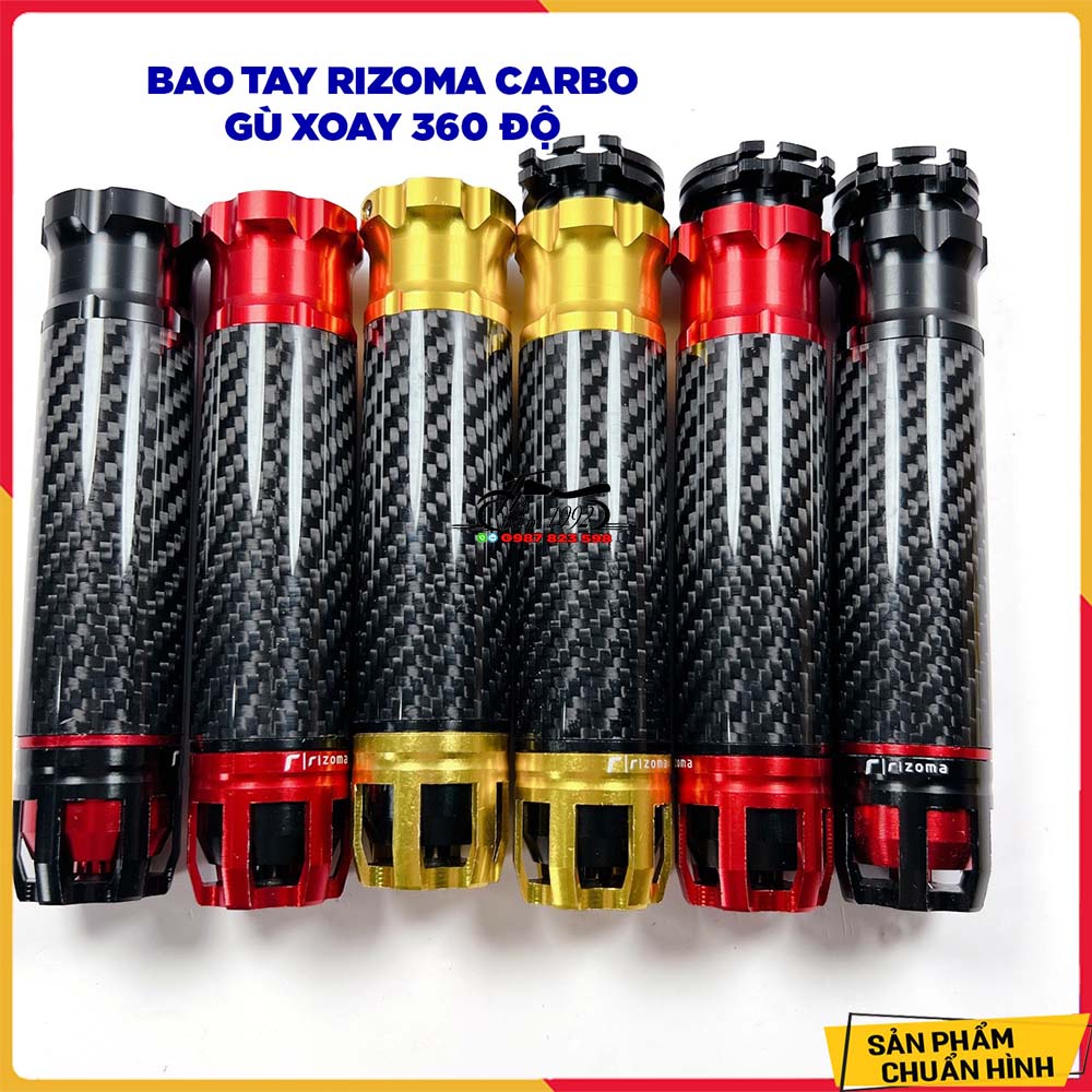 Bao Tay Carbon Rizoma Gù Xoay Phù Hợp Gắn Sh Các Dòng Xe Fi