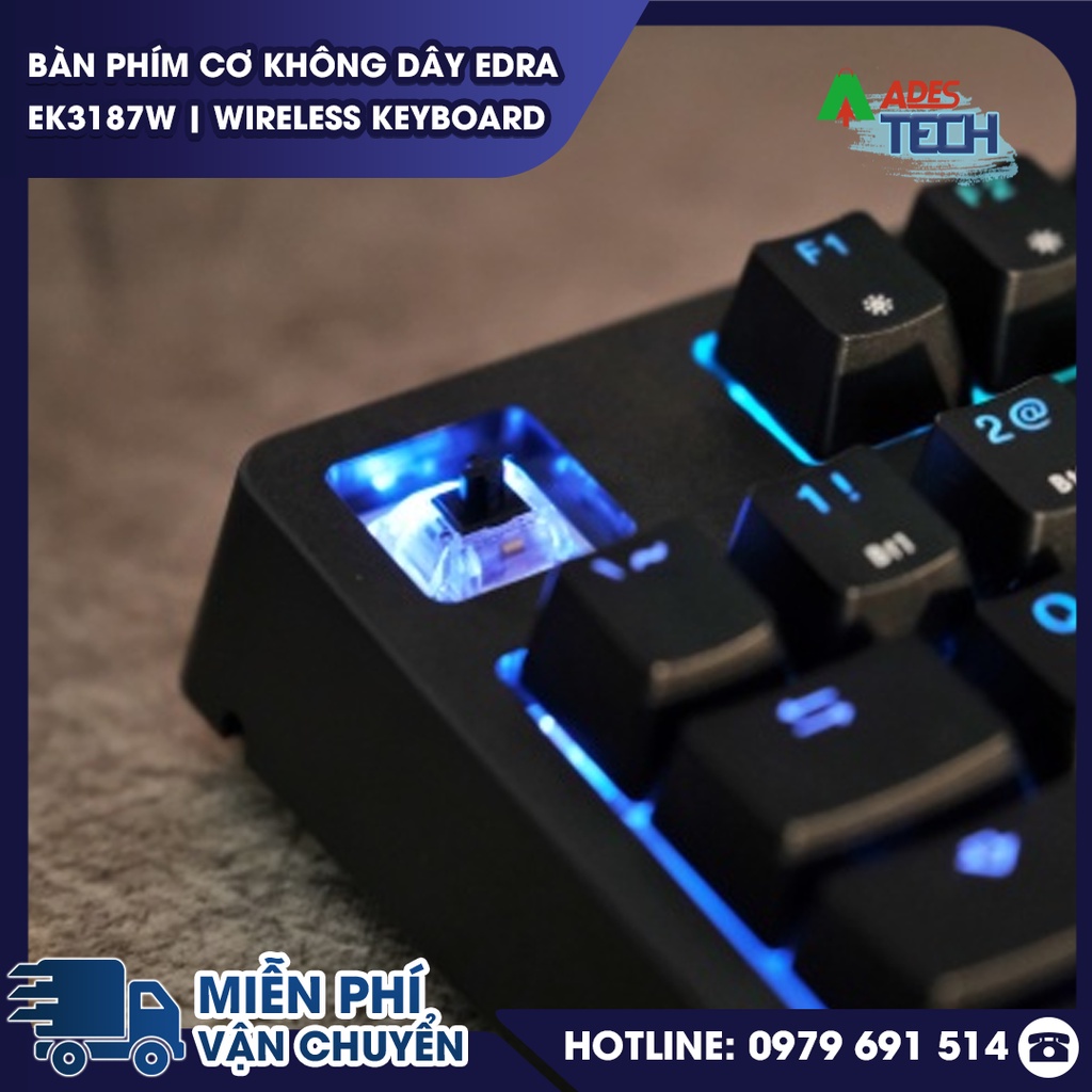 Bàn Phím Cơ Không Dây EDRA EK3187W | Wireless Keyboard