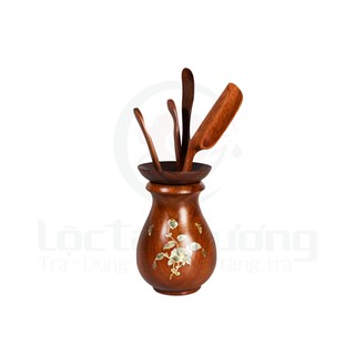 Bộ Gắp Trà Gỗ Hương Khảm Ốc