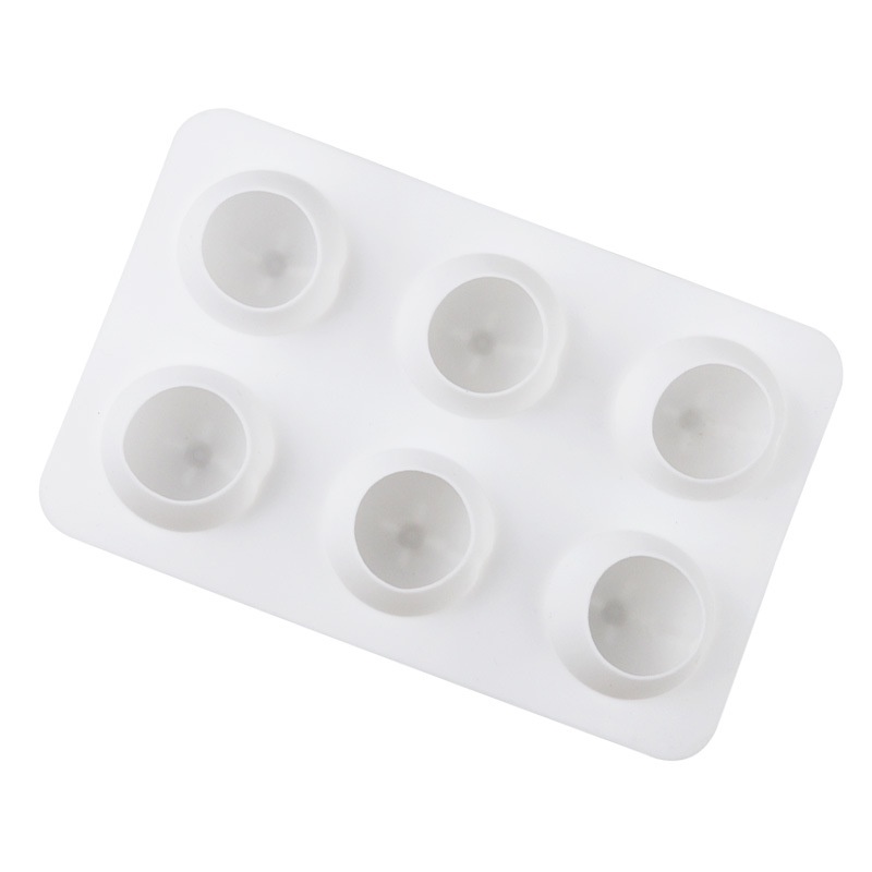 Khuôn silicone 6 Ngăn Tạo Hình Quả Đào Trang Trí Bánh Kem/Xà Phòng