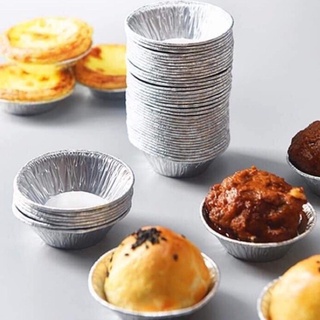 Khay giấy bạc nướng bánh, combo 100 cái tô bạc nướng bánh size 7.2cm