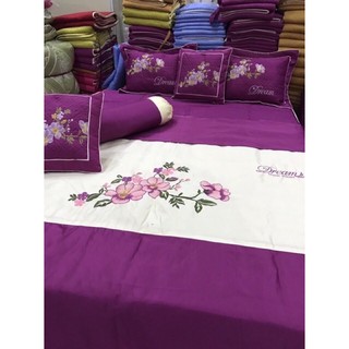 set 3 món ga gối xoa satin1,8x2m