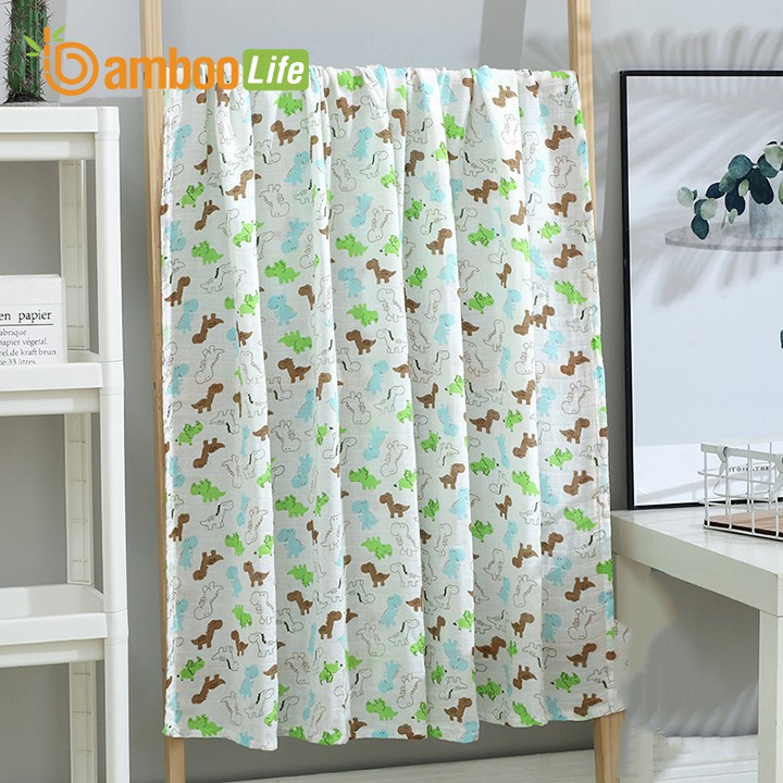 Khăn tắm cho bé sợi tre bamboo life bl054 quấn chũn kháng khuẩn giúp bé - ảnh sản phẩm 6