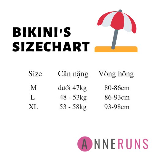 Bộ Đồ bơi đi tắm biển nữ Bikini 2 Mảnh (1 Set Áo dài croptop và quần lót) AN1714 II Annerun Việt Nam | BigBuy360 - bigbuy360.vn