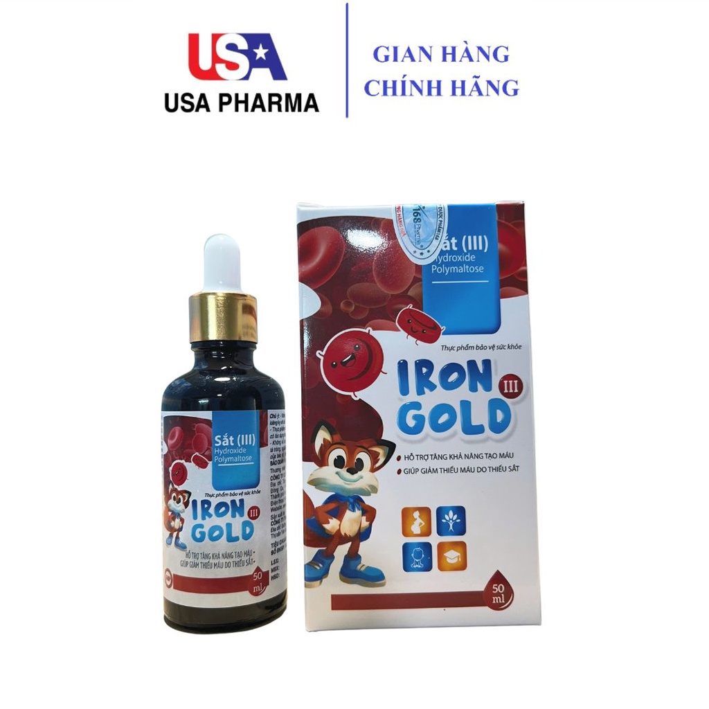 Bổ sung Sắt dạng nhỏ giọt Iron Gold III - Chai 50ml