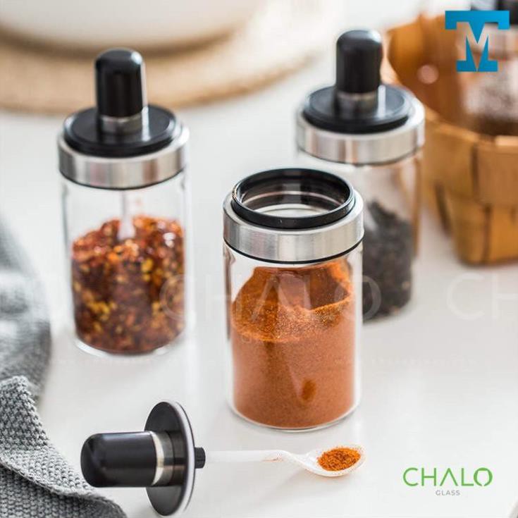 Hũ gia vị thủy tinh JIMMEAL 250ml (Kèm thìa múc) | BigBuy360 - bigbuy360.vn