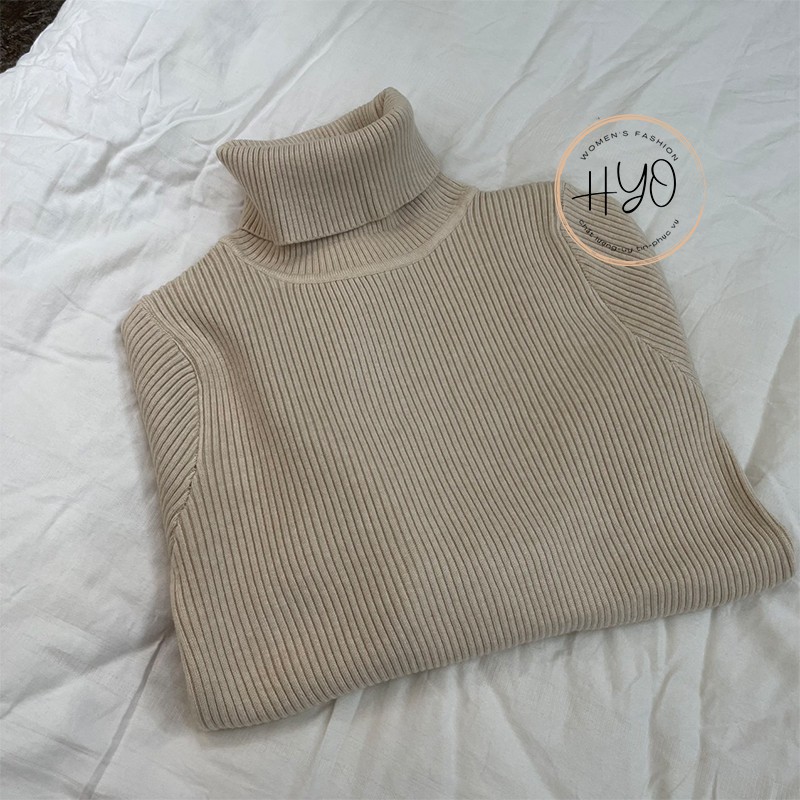 Áo Len Nữ cổ lọ hàn quốc ôm dáng form co dãn lông cừu trơn Quảng Châu | BigBuy360 - bigbuy360.vn