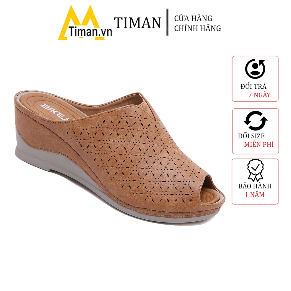 Dép nữ đế xuồng quai ngang bánh mì cao gót quai hậu lê xỏ ngón thời trang thiết kế sục đẹp bảo hành 1 năm P81 TIMAN