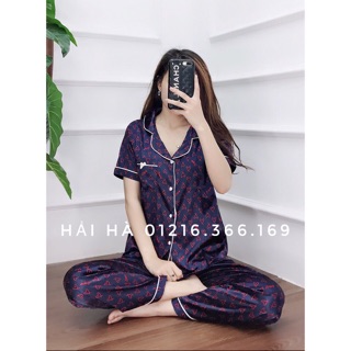 Set bộ lụa hình tay cộc