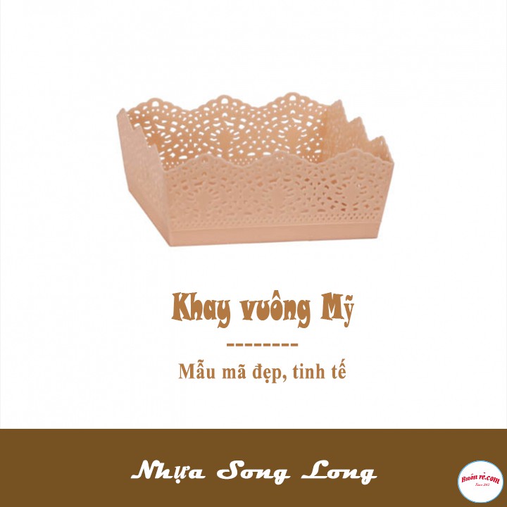 Khay đựng đồ nhựa vuông 2618 Song Long cao cấp - br00427