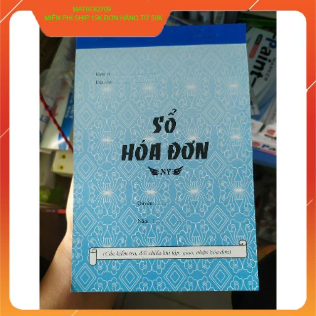 Sổ Ghi Hóa Đơn 2 Liên 1 Cuốn 50 Bộ Loại Tốt