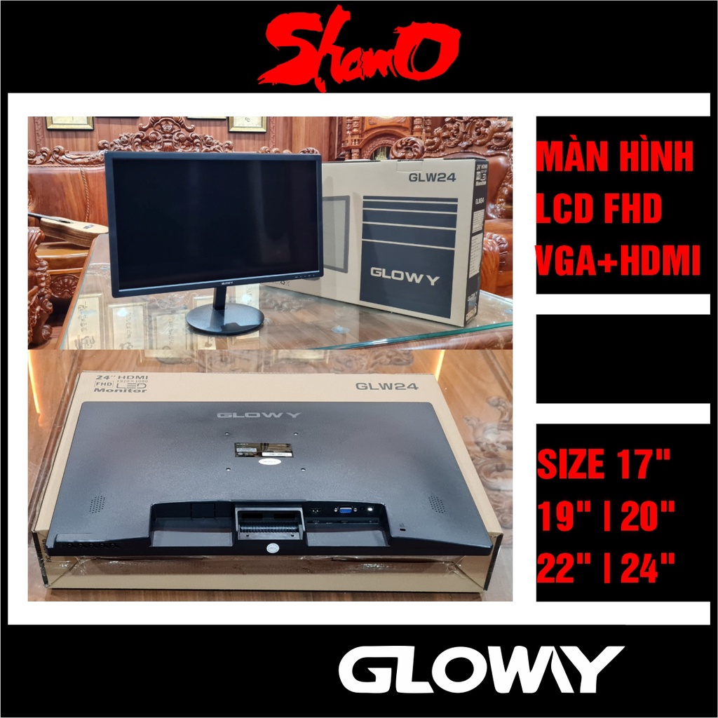 Màn hình Led 24”|22”|20”|19”|17” Full HD | VGA+HDMI | Siêu phẳng – Chính hãng Gloway – Bảo hành 12 tháng