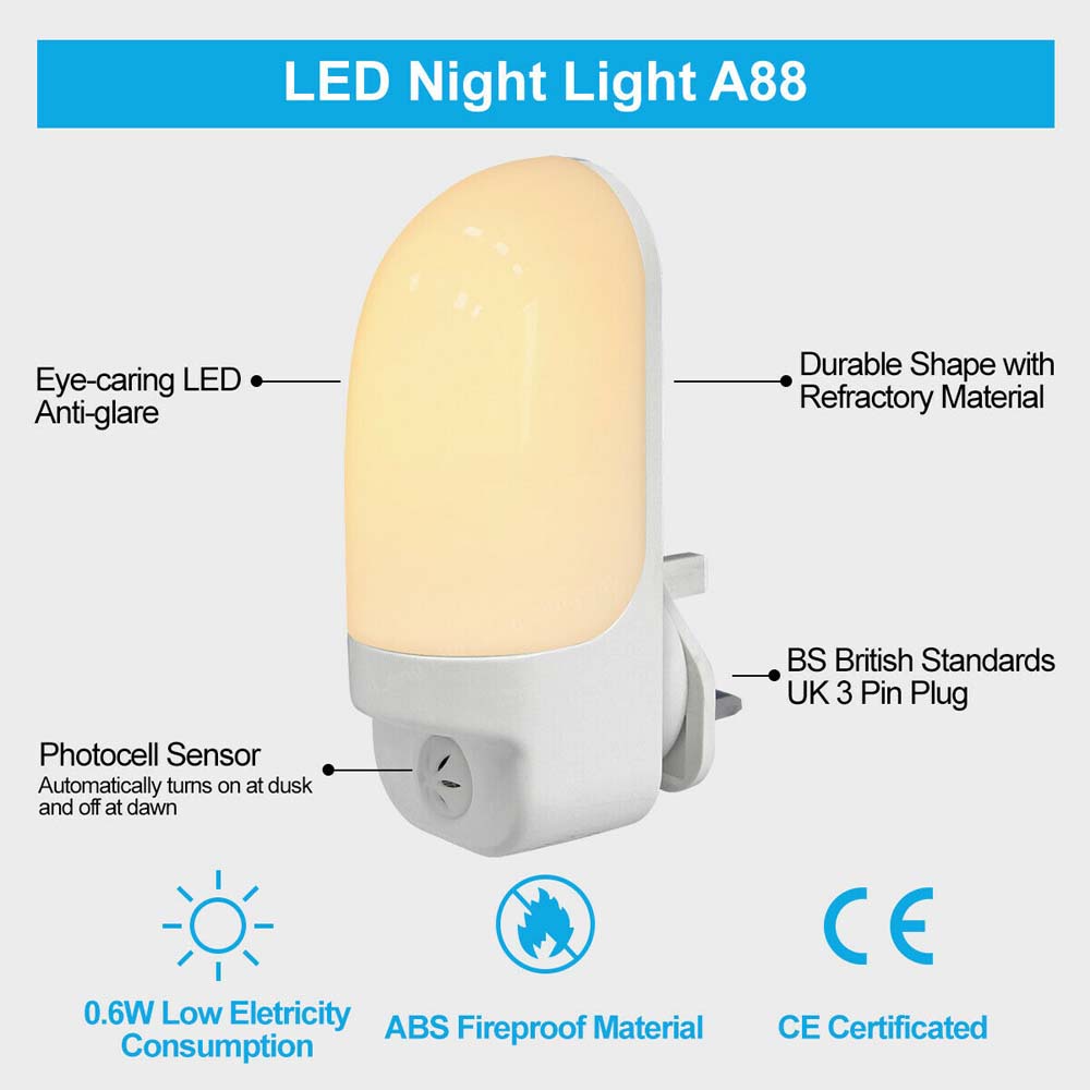Led Energy Saving Night Light  Plug in Mini Night Lamp/Home Bedside Lamp