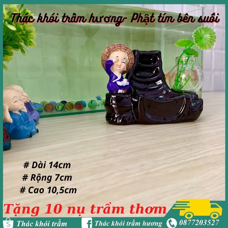 Thác Khói Trầm Hương CHÚ TIỂU TÍM  BÊN SUỐI, thác khói chảy ngược tặng 10 nụ trầm thơm | BigBuy360 - bigbuy360.vn