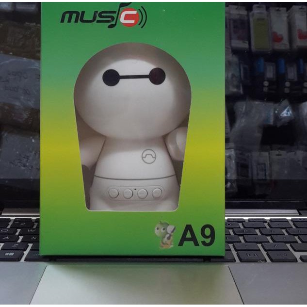 Loa Bluetooth Baymax A9 Hình Búp Bê Có Thể Xoay Được Thẻ