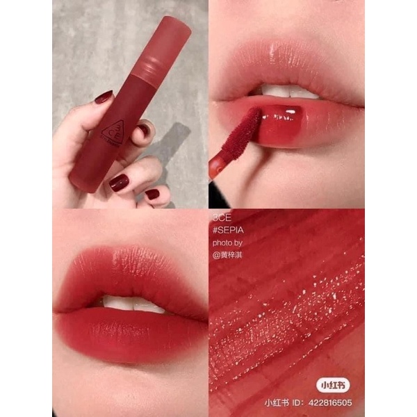 Son kem 3CE BLUR WATER TINT màu SEPIA - Lamii beauty