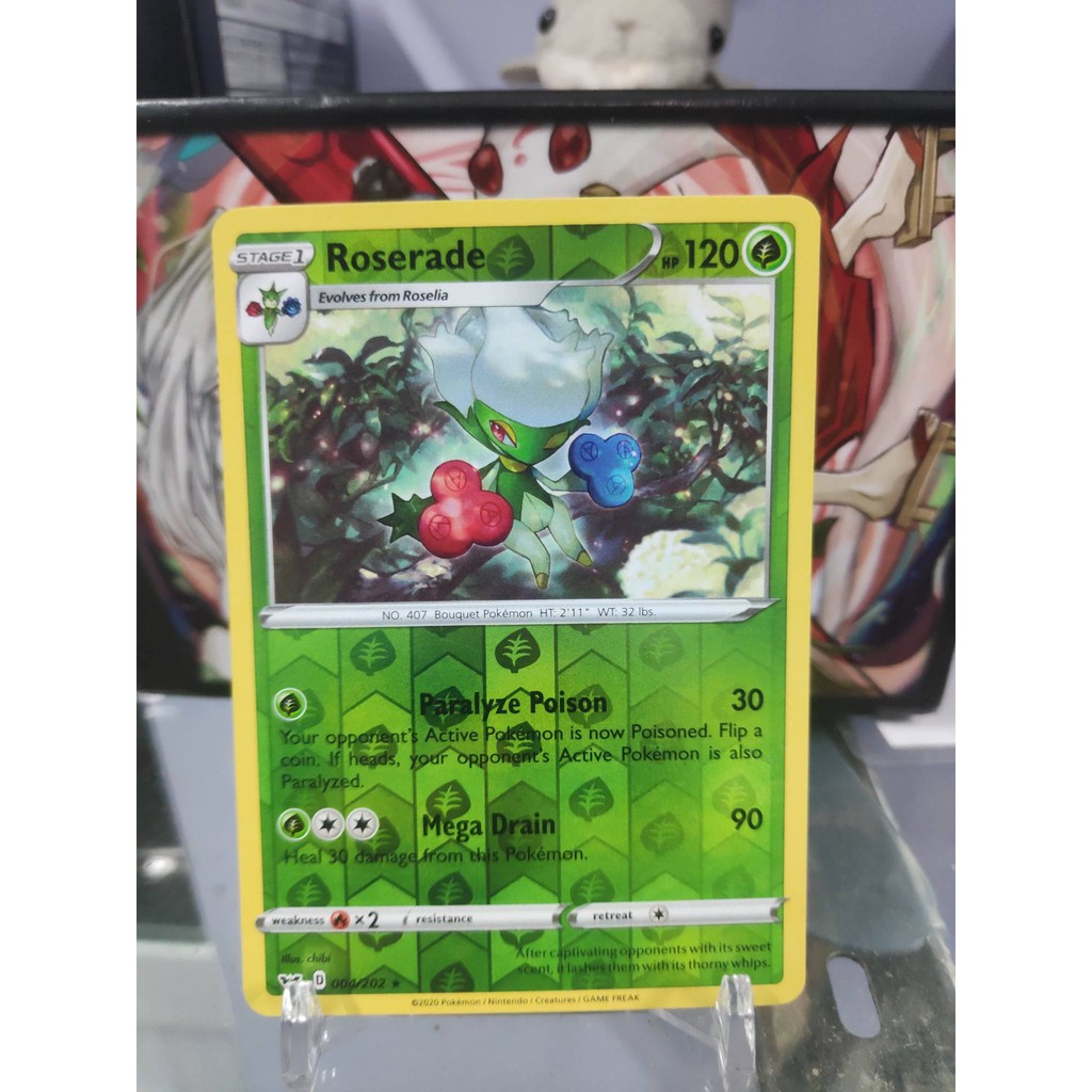[ Dưa Hấu Yugioh ] Lá bài thẻ bài Pokemon Roserade