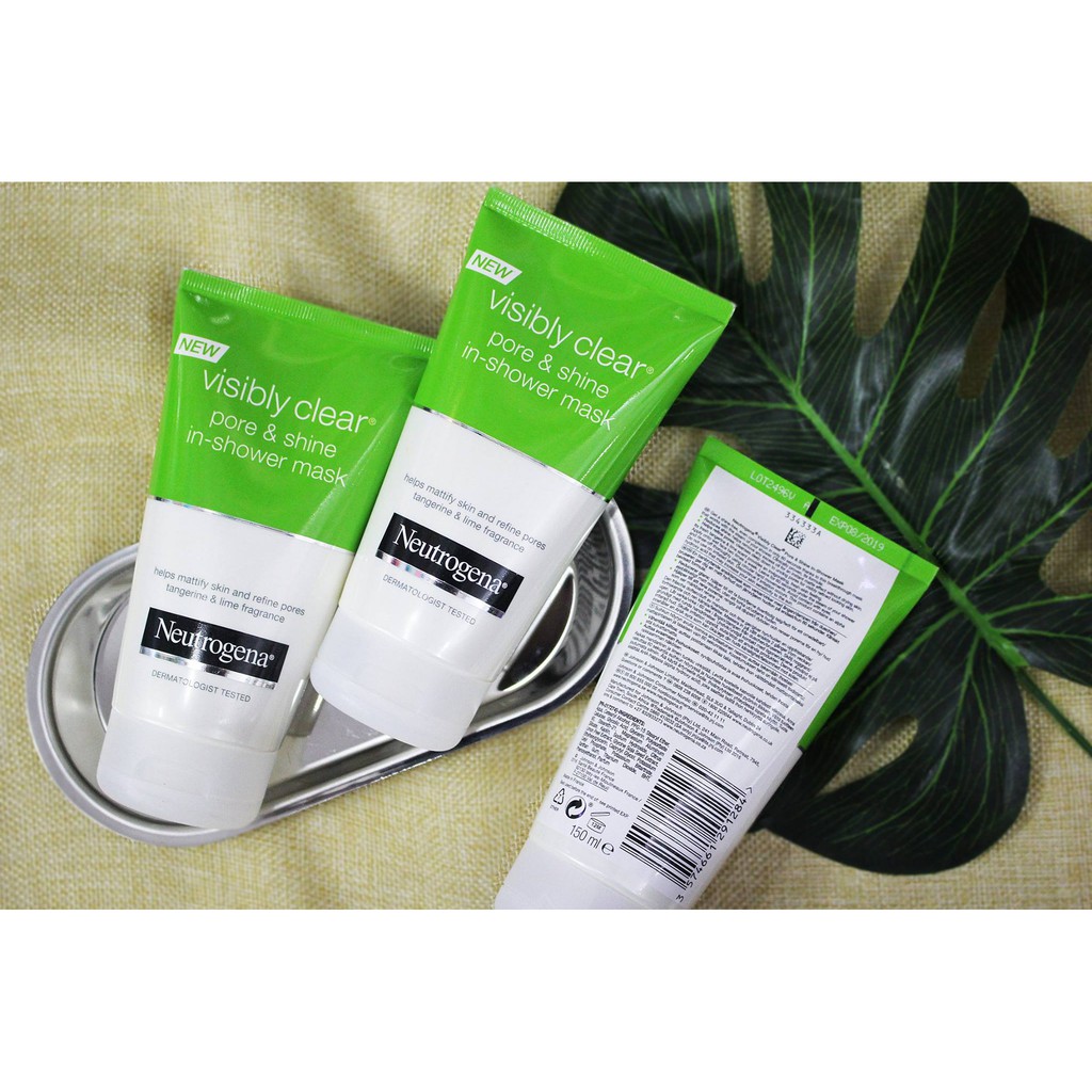 Sữa rửa mặt & mặt nạ 2in1 Neutrogena Visibly Clear Pore&Shine In-Shower Mask