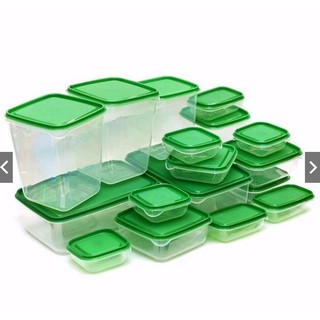 Set 17 Hộp Đựng Thức Ăn Để Tủ (Nhựa)
