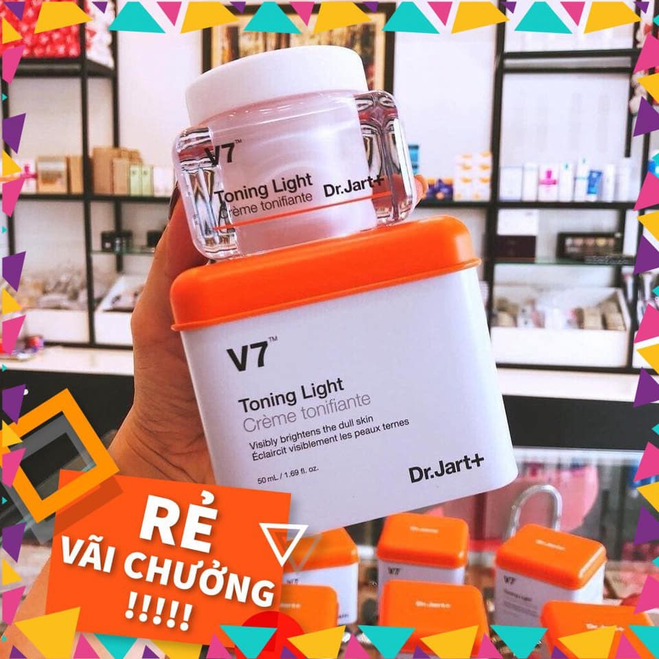 Kem dưỡng trắng da V7 Toning Light Dr Jart 50ml mờ thâm, sáng da