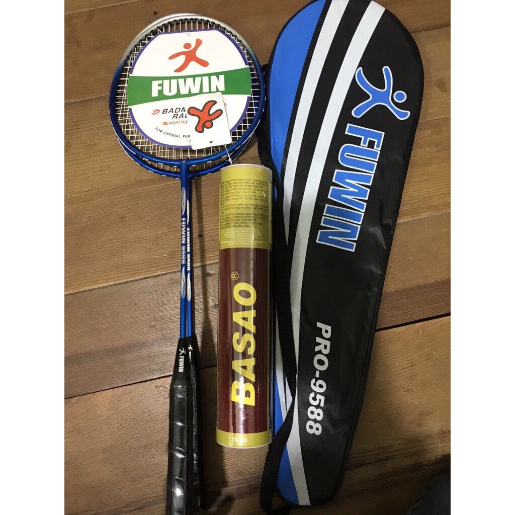 Combo 2 cây vợt cầu lông Fuwin 9588 -755 - tặng ngay 1 hộp cầu lông 3 sao 10 quả
