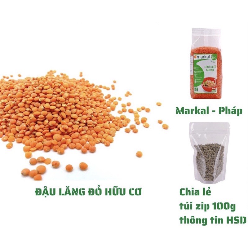 Đậu hạt hữu cơ cho bé ăn dặm có tách lẻ túi zip 50g -100g