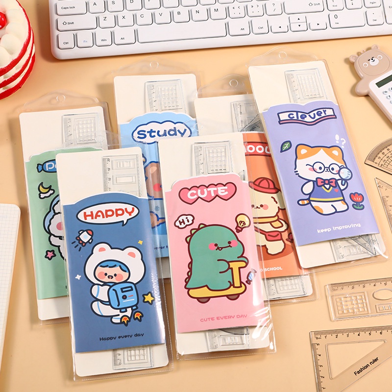 Bộ thước ê ke 4 món gồm thước kẻ, eke, đo góc dụng cụ học tập chất lượng