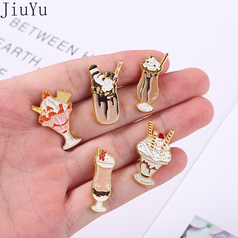 Ghim Cài Áo Hình Cây Kem / Mèo / Hành Tinh / Hành Tinh Dễ Thương