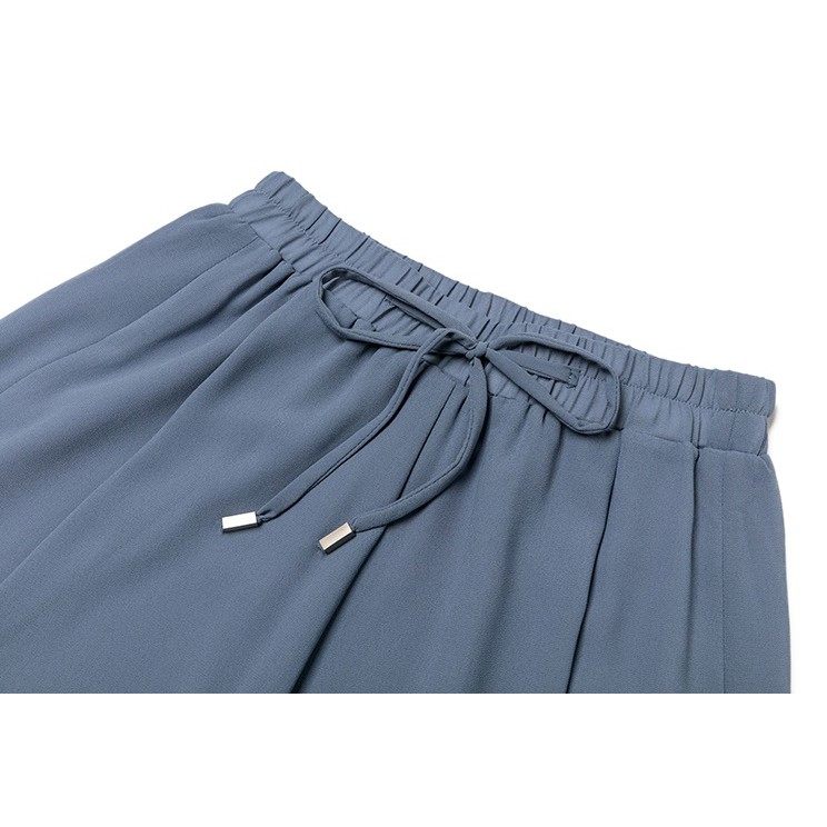 Quần culottes nữ voan ống rộng cạp cao - Chất liệu voan mỏng tôn dáng - Mã QD0902