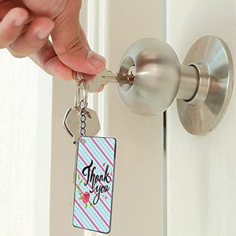 Set 30 Móc Khóa + 30 / 30 Móc Chìa Khóa + 30 Hạt Nhựa Acrylic Rỗng Hình Chữ Nhật