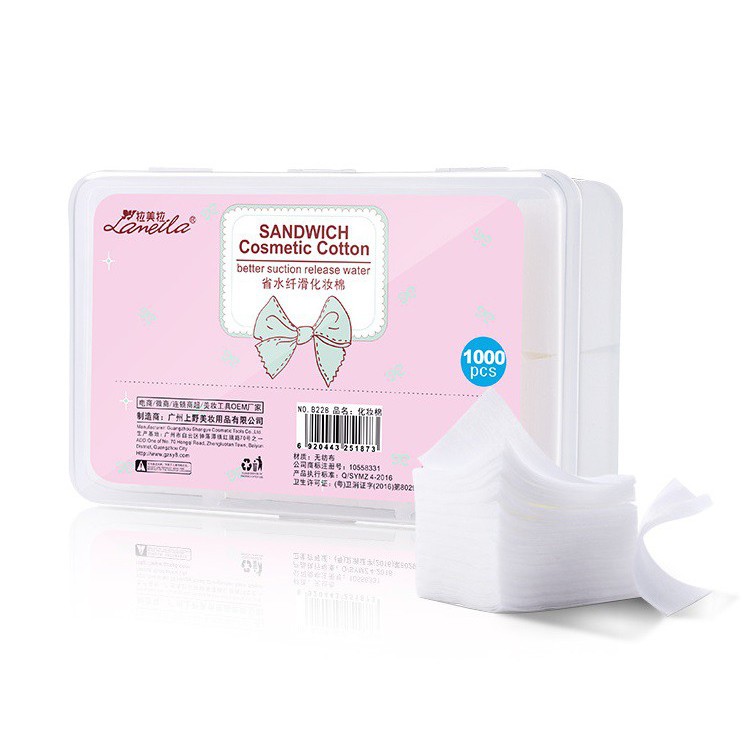 Hộp 1000 miếng bông tẩy trang - BX0390
