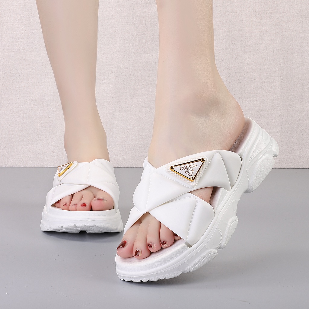 Dép Đi Biển Đế Dày Tăng Chiều Cao Thoải Mái Chống Mài Mòn Thời Trang Mùa Hè Cho Nữ