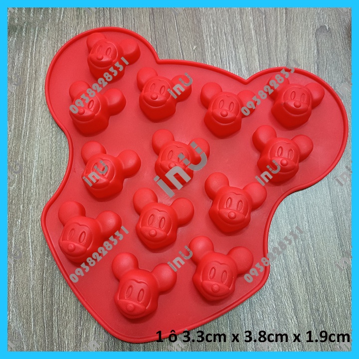 HCM - Khuôn silicon mẫu Chuột MICKEY MINNIE cute làm bánh nướng, socola, rau câu pudding BSI