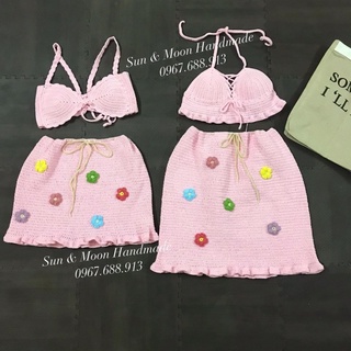 Set bikini len móc cho nữ . kèm feedback của khách