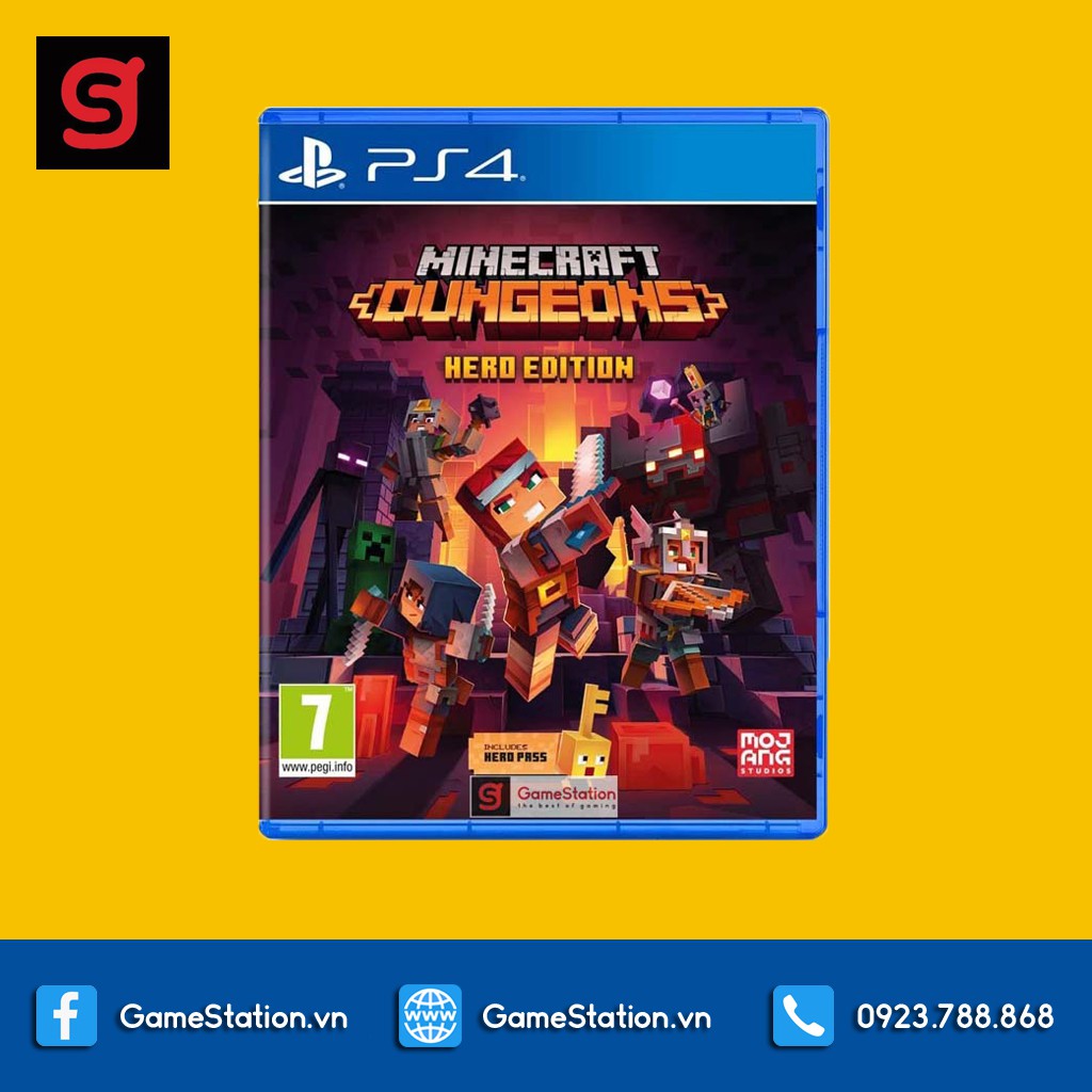 Game PS4 Mới - Minecraft Dungeons: Hero Edition - EU