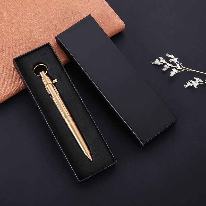 Bút ký đồng nguyên khối bút đồng edc thiết kế bằng đồng thau dành cho dân văn phòng hoặc bút học sinh ưa độc lạ