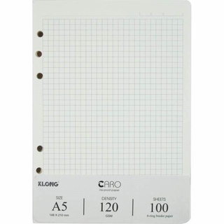 combo sổ còng a5 và 100 tờ refill KLong (dot/caro/lined)