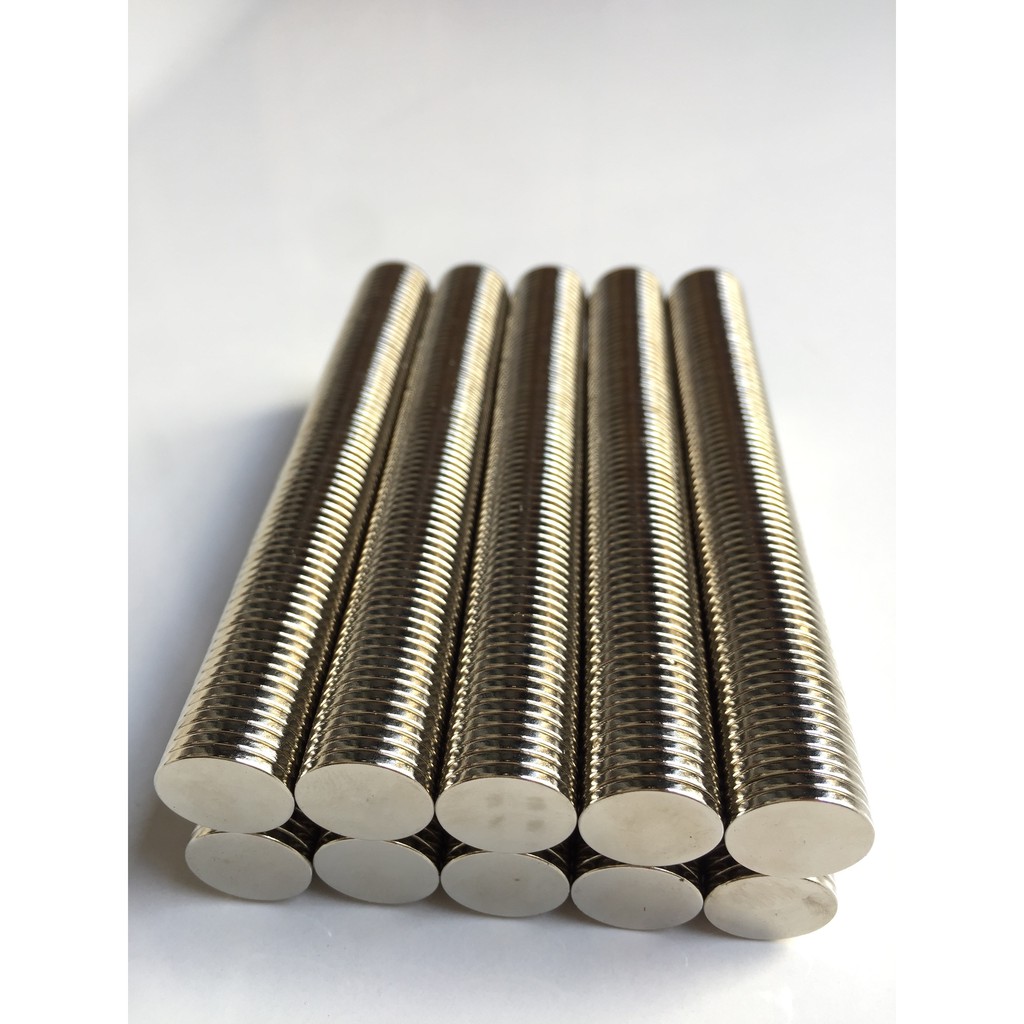 Set 50 Viên 10x1mm nam châm trắng đất hiếm lực từ cực mạnh